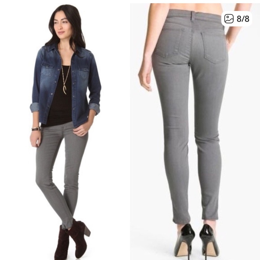 J Brand size 27 Gotham Grey Skinny Jeans. Stretchy and soft, Preppy Grunge